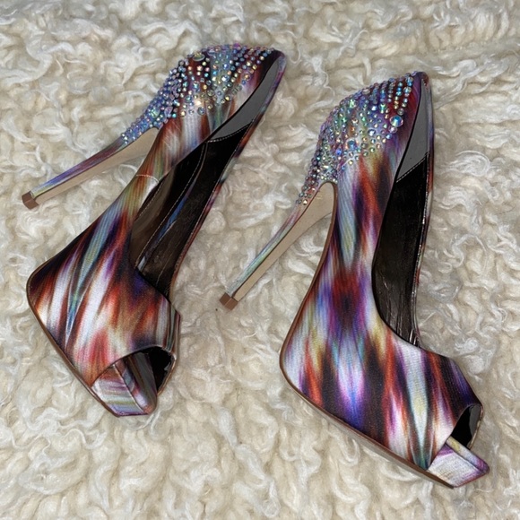 Aldo Rhinestone Colorful High Heels - Picture 4 of 5
